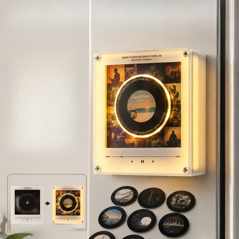 Audio Music Songs - Creative magnetic music refrigerator sticker NFC