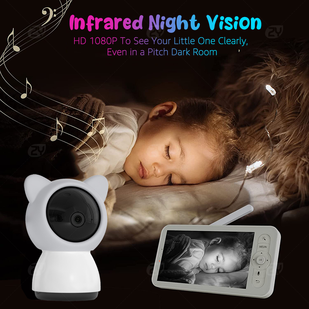 2K/3MP 5-inch Wireless Baby Mo - Audio Music Track review and price