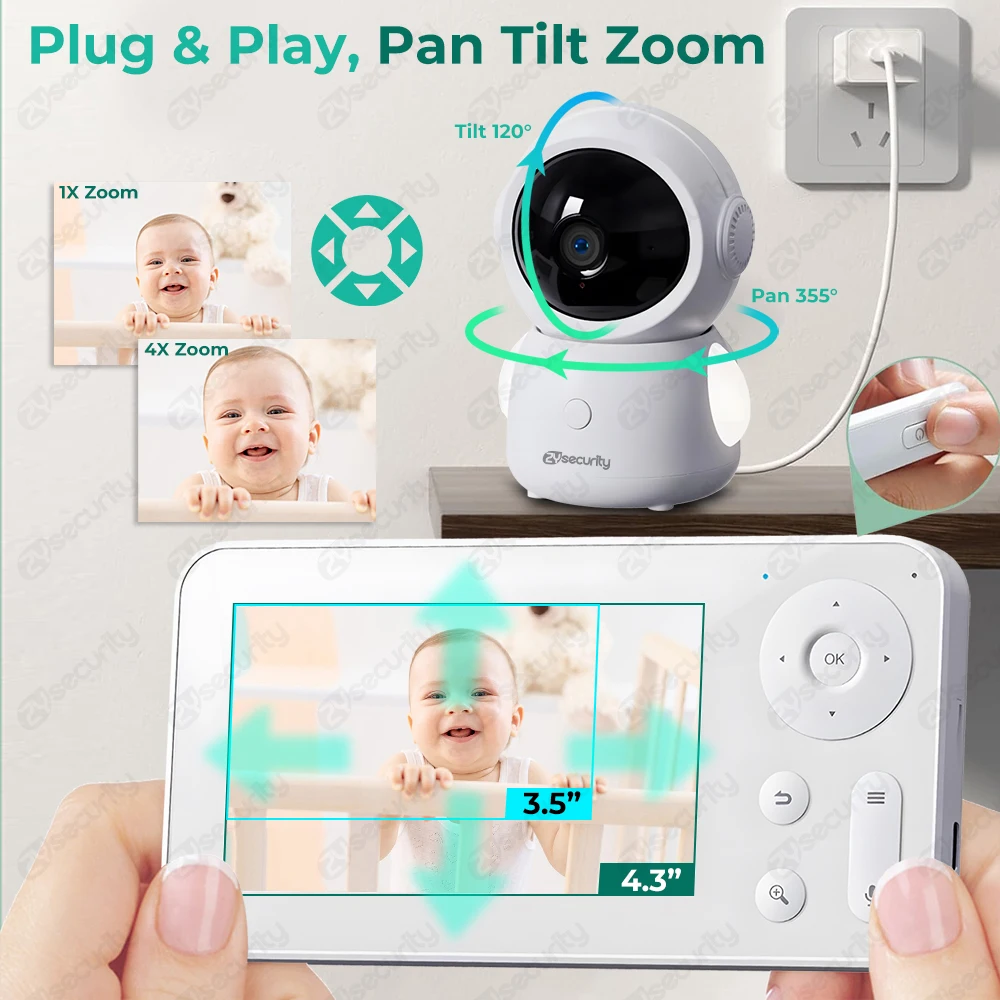 2K WiFi Baby Monitor with Scre - Audio Music Track review and price