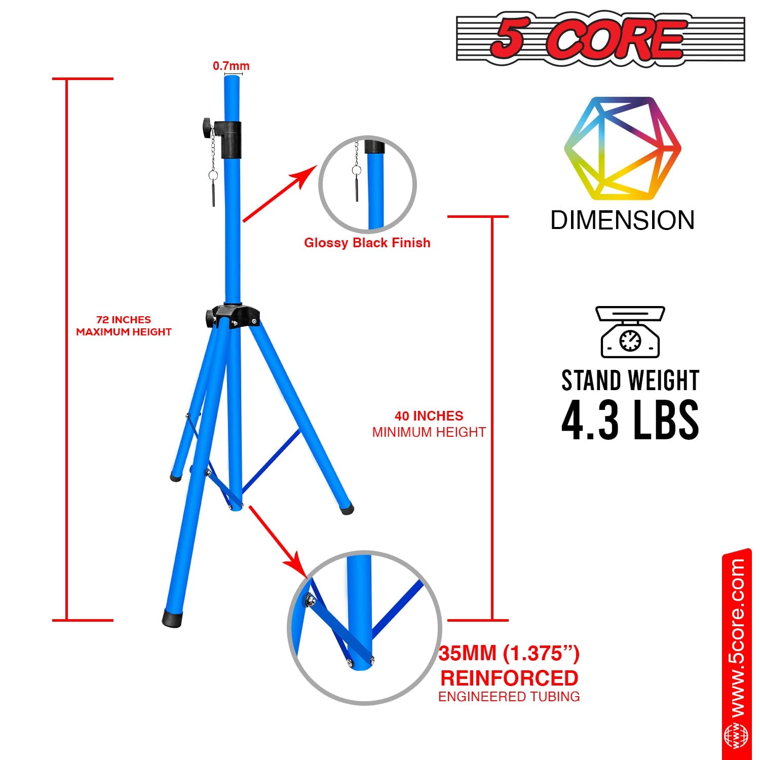 5 Core Speaker Stand Height Ad - Studio Monitor Speaker review and price