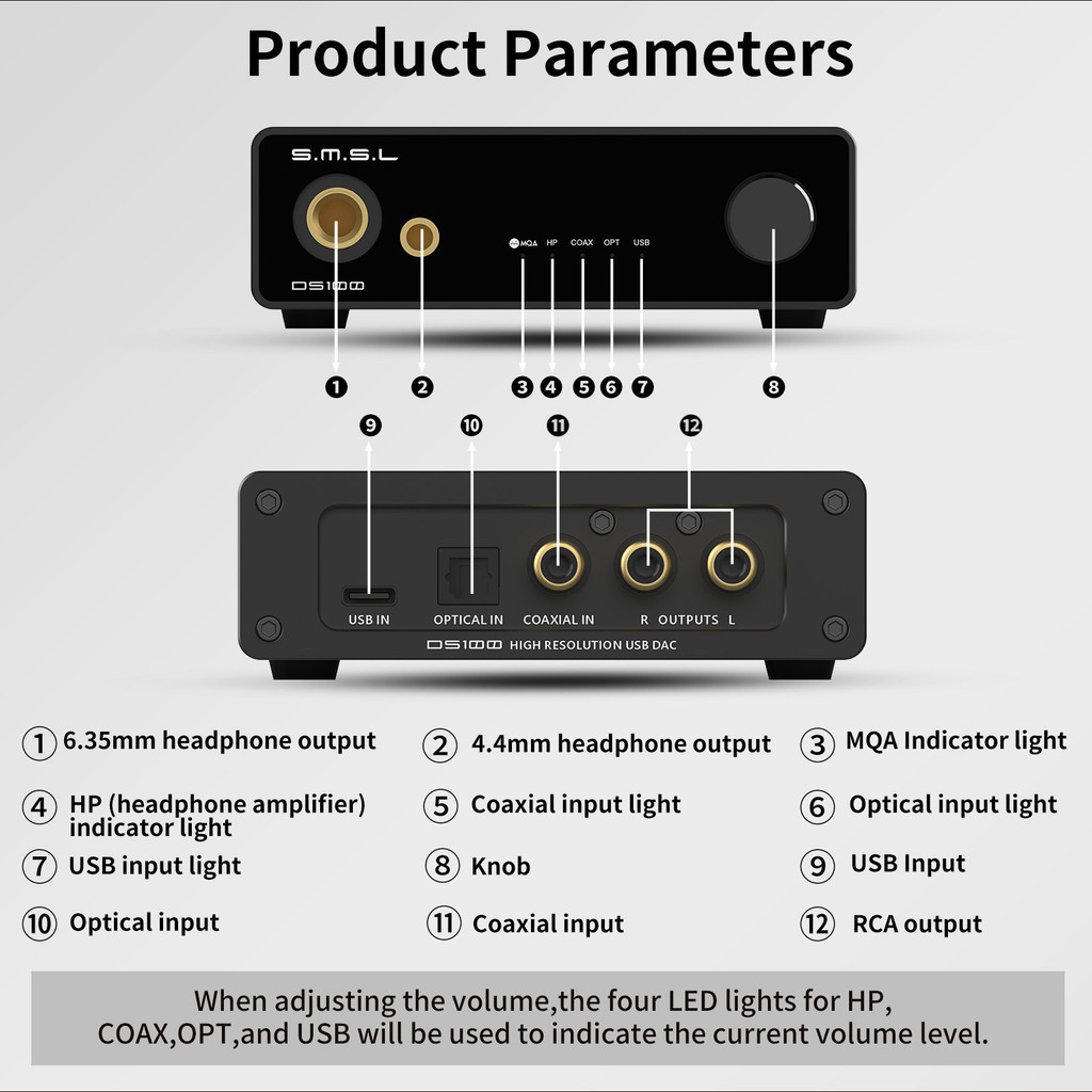 SMSL DS100 MQA MQA-CD Audio De - Portable Amplifier Mini review and price