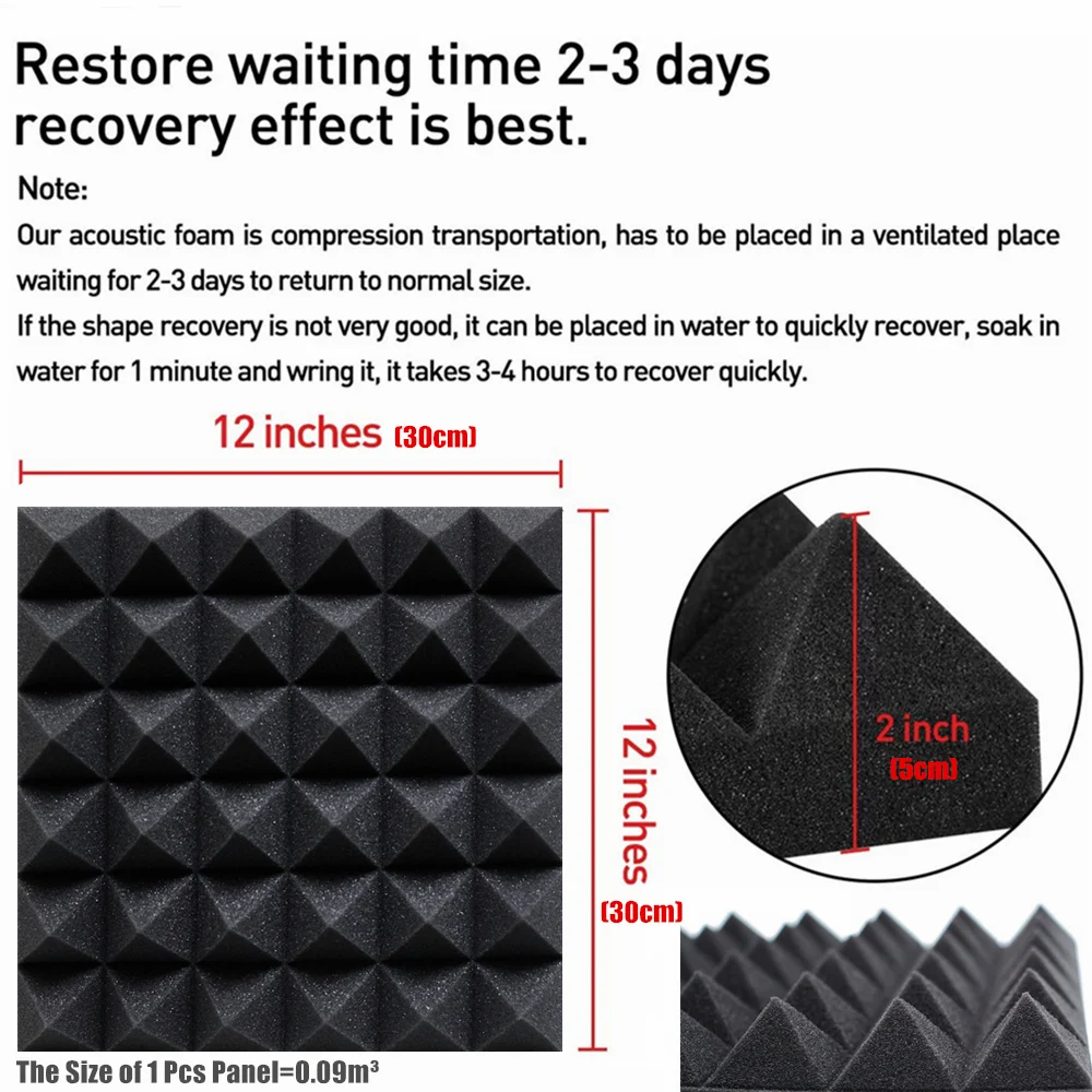 12/24Pcs 30x30x5cm Studio Acou - Studio Monitor Speaker review and price